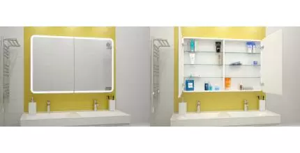 Зеркальный шкаф «Misty» Авеню 1200*800 с подсветкой белый Зеркальный шкаф «Misty» Авеню 1200*800 с подсветкой белый