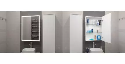 Зеркальный шкаф «Misty» Алюр 600*800 с подсветкой белый правый Зеркальный шкаф «Misty» Алюр 600*800 с подсветкой белый правый