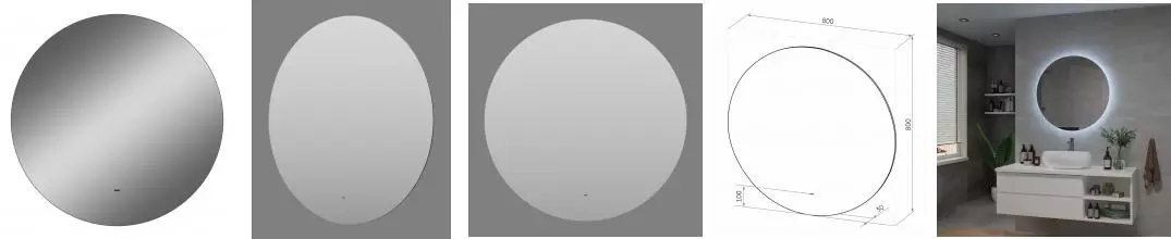 Зеркало «Misty» Аламак 80/80 с подсветкой