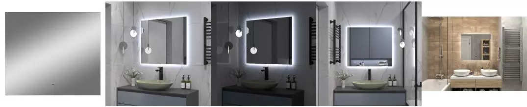 Зеркало «Misty» Нембус 800x700 с подсветкой белый