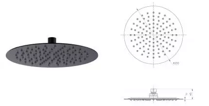 Верхний душ «Lemark» LM9481BL чёрный