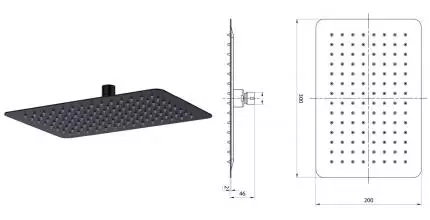 Верхний душ «Lemark» LM9490BL чёрный