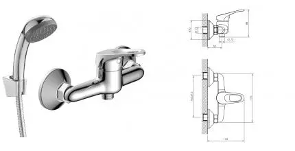 Смеситель для душа «Decoroom» DR21055 хром Смеситель для душа «Decoroom» DR21055 хром