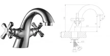 Смеситель для раковины «Decoroom» DR47011 хром