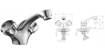 Смеситель для раковины «Decoroom» DR50011R хром Смеситель для раковины «Decoroom» DR50011R хром