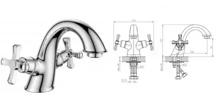Смеситель для раковины «Decoroom» DR52011 хром Смеситель для раковины «Decoroom» DR52011 хром