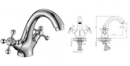 Смеситель для раковины «Decoroom» DR54011 хром