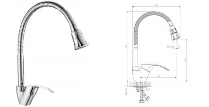 Смеситель для кухонной мойки «Decoroom» DR71022 хром