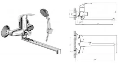 Смеситель для ванны «Decoroom» DR71043 хром