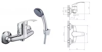 Смеситель для душа «Decoroom» DR71055 хром