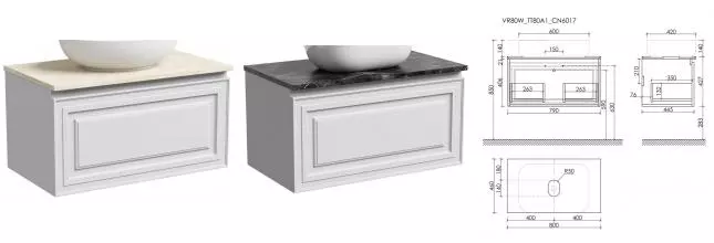 Тумба под раковину «Sancos» Very 79 подвесная Bianco Тумба под раковину «Sancos» Very 79 подвесная Bianco