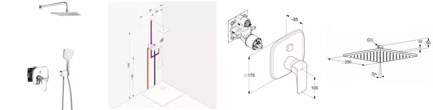 Душевая система «Kludi» Ameo 416720575 хром