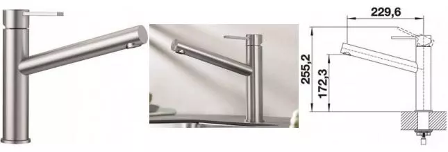 Смеситель для кухонной мойки «Blanco» Ambis 523118 нержавеющая сталь