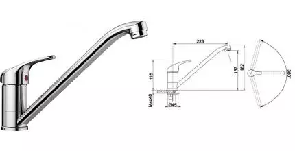Смеситель для кухонной мойки «Blanco» Daras 524179 хром