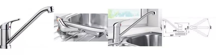 Смеситель для кухонной мойки «Blanco» Daras-F 521751 хром