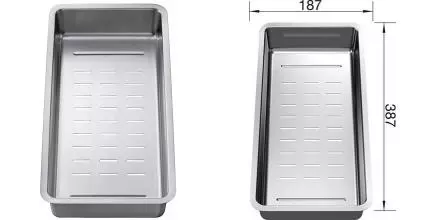 Коландер «Blanco» 231396 на кухонную мойку нержавеющая сталь