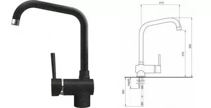 Смеситель для кухонной мойки «Lava» Industrial ID 0630 BAS basalt Смеситель для кухонной мойки «Lava» Industrial ID 0630 BAS basalt