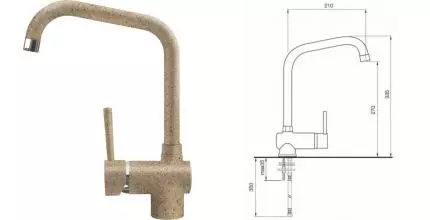 Смеситель для кухонной мойки «Lava» Industrial ID 0630 SAH sahara Смеситель для кухонной мойки «Lava» Industrial ID 0630 SAH sahara