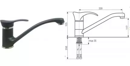 Смеситель для кухонной мойки «Lava» SG04 LAV lava Смеситель для кухонной мойки «Lava» SG04 LAV lava
