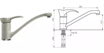 Смеситель для кухонной мойки «Lava» SG04 SCA scandic