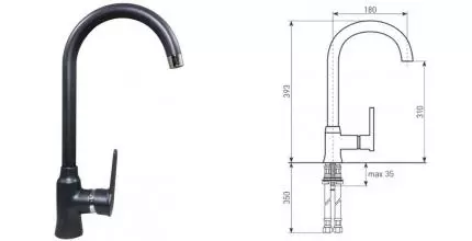 Смеситель для кухонной мойки «Lava» SG07 LAV lava Смеситель для кухонной мойки «Lava» SG07 LAV lava