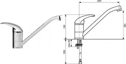 Смеситель для кухонной мойки «Lava» WEB WE 0900 CHR chrome Смеситель для кухонной мойки «Lava» WEB WE 0900 CHR chrome