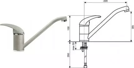 Смеситель для кухонной мойки «Lava» WEB WE 0900 SCA scandic Смеситель для кухонной мойки «Lava» WEB WE 0900 SCA scandic