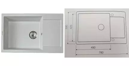 Мойка для кухни «Lava» L8.SCA 78/50 искусственный камень scandic