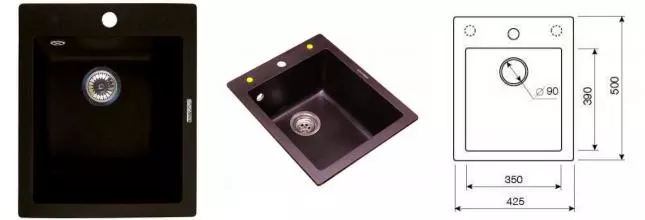 Мойка для кухни «Lava» Q3.CFF 43/50 искусственный камень coffee