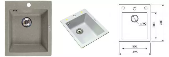 Мойка для кухни «Lava» Q3.SCA 43/50 искусственный камень scandic