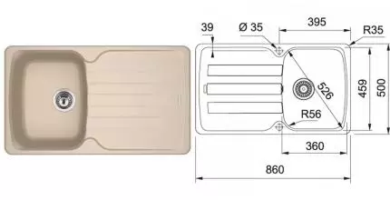 Мойка для кухни «Franke» Antea AZG 611-86 86/50 114.0489.272 искусственный камень сахара Мойка для кухни «Franke» Antea AZG 611-86 86/50 114.0489.272 искусственный камень сахара