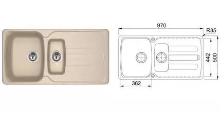 Мойка для кухни «Franke» Antea AZG 651-97 97/50 114.0489.381 искусственный камень сахара Мойка для кухни «Franke» Antea AZG 651-97 97/50 114.0489.381 искусственный камень сахара