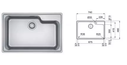 Мойка для кухни «Franke» Bell BCX 610-74 TL 74/48 101.0689.946 нержавеющая сталь Мойка для кухни «Franke» Bell BCX 610-74 TL 74/48 101.0689.946 нержавеющая сталь