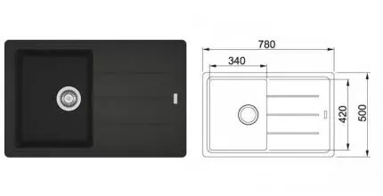 Мойка для кухни «Franke» Basis BFG 611-78 78/50 114.0275.938 искусственный камень оникс Мойка для кухни «Franke» Basis BFG 611-78 78/50 114.0275.938 искусственный камень оникс