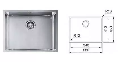 Мойка для кухни «Franke» BXX 210-54 58/45 127.0677.190 нержавеющая сталь Мойка для кухни «Franke» BXX 210-54 58/45 127.0677.190 нержавеющая сталь