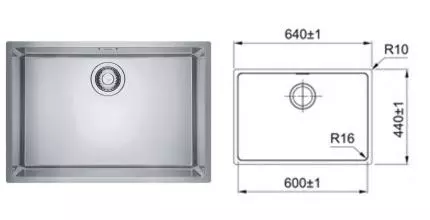 Мойка для кухни «Franke» Fex 110-60 64/44 нержавеющая сталь