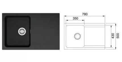 Мойка для кухни «Franke» Orion OID 611-78 78/50 искусственный камень оникс