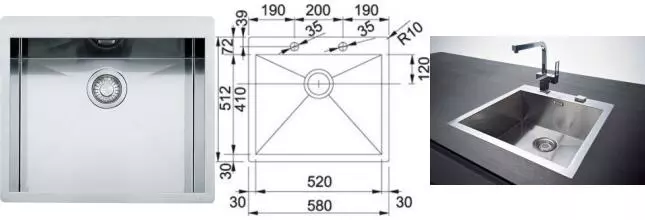 Мойка для кухни «Franke» Planar PPX 210-58 TL 58/52 нержавеющая сталь нержавеющая сталь Мойка для кухни «Franke» Planar PPX 210-58 TL 58/52 нержавеющая сталь нержавеющая сталь