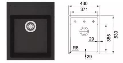 Мойка для кухни «Franke» Sirius SID 610-40 43/53 114.0489.202 искусственный камень оникс
