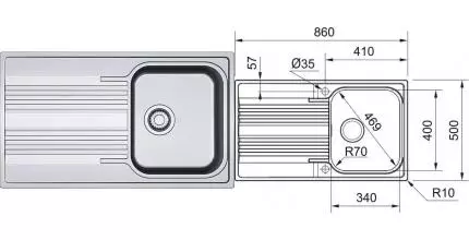 Мойка для кухни «Franke» Smart SRX 611-86 86/50 нержавеющая сталь нержавеющая сталь универсальная Мойка для кухни «Franke» Smart SRX 611-86 86/50 нержавеющая сталь нержавеющая сталь универсальная