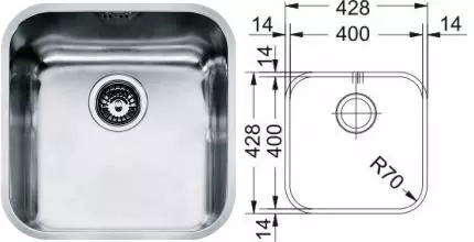 Мойка для кухни «Franke» Baltika SVX 110-40 43/43 нержавеющая сталь нержавеющая сталь