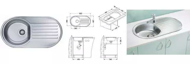 Мойка для кухни «Alveus» Form 40-NAT-90 84/44 нержавеющая сталь нержавеющая сталь универсальная Мойка для кухни «Alveus» Form 40-NAT-90 84/44 нержавеющая сталь нержавеющая сталь универсальная
