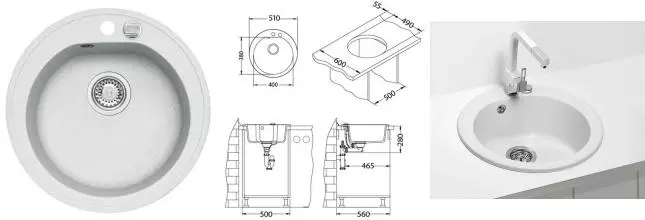 Мойка для кухни «Alveus» Niagara 10-G11 51/51 искусственный камень Arctic Мойка для кухни «Alveus» Niagara 10-G11 51/51 искусственный камень Arctic