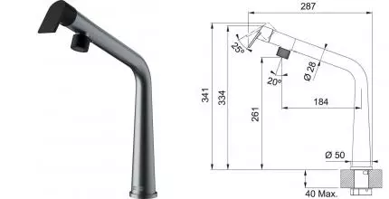 Смеситель для кухонной мойки «Franke» Icon 115.0625.186 нержавеющая сталь Смеситель для кухонной мойки «Franke» Icon 115.0625.186 нержавеющая сталь