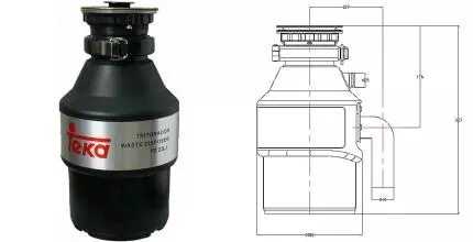 Измельчитель пищевых отходов «Teka» 40197101 TR 23.1(+пневмокнопка) чёрный электрический Измельчитель пищевых отходов «Teka» 40197101 TR 23.1(+пневмокнопка) чёрный электрический