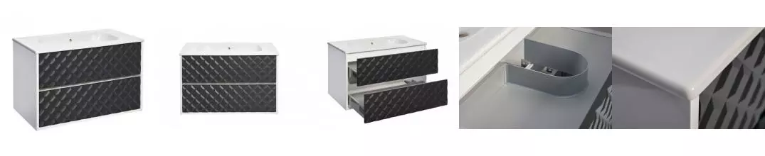 Тумба с раковиной «Bettoserb» Variant 80 (Classic) подвесная зелёная/белая