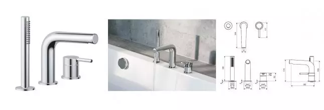 Смеситель на борт ванны EXCELLENT Pi AREX.1234CR (хром) AREX.1234CR · Pi, Excellent, AREX.1234CR