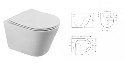 Подвесной унитаз безободковый «Belbagno» Flay-Tor BB053CH-TOR-FC/BB051SC белый с сиденьем дюропласт с микролифтом белое Подвесной унитаз безободковый «Belbagno» Flay-Tor BB053CH-TOR-FC/BB051SC белый с сиденьем дюропласт с микролифтом белое