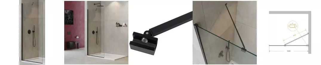 Душевая перегородка «Cezares» LIBERTA-L-1-TB-110-C-NERO 110/195 прозрачная/чёрная универсальная Душевая перегородка «Cezares» LIBERTA-L-1-TB-110-C-NERO 110/195 прозрачная/чёрная универсальная