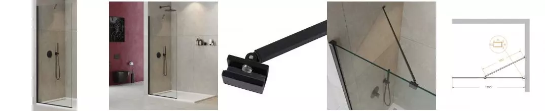 Душевая перегородка «Cezares» LIBERTA-L-1-TB-120-C-NERO 120/195 прозрачная/чёрная универсальная Душевая перегородка «Cezares» LIBERTA-L-1-TB-120-C-NERO 120/195 прозрачная/чёрная универсальная